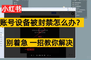 小红书账号设备封禁该如何解决保姆式教程 一招教你解决
