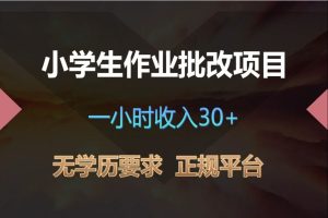 小学生作业批改项目无学历要求 正规平台