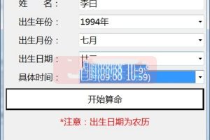 李氏算命工具（称骨算命法）PC免费版