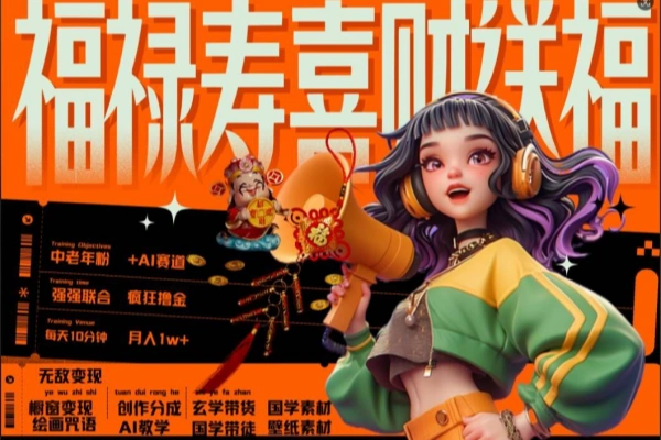 AI狂撸中老年赛道福禄寿喜财送财送福